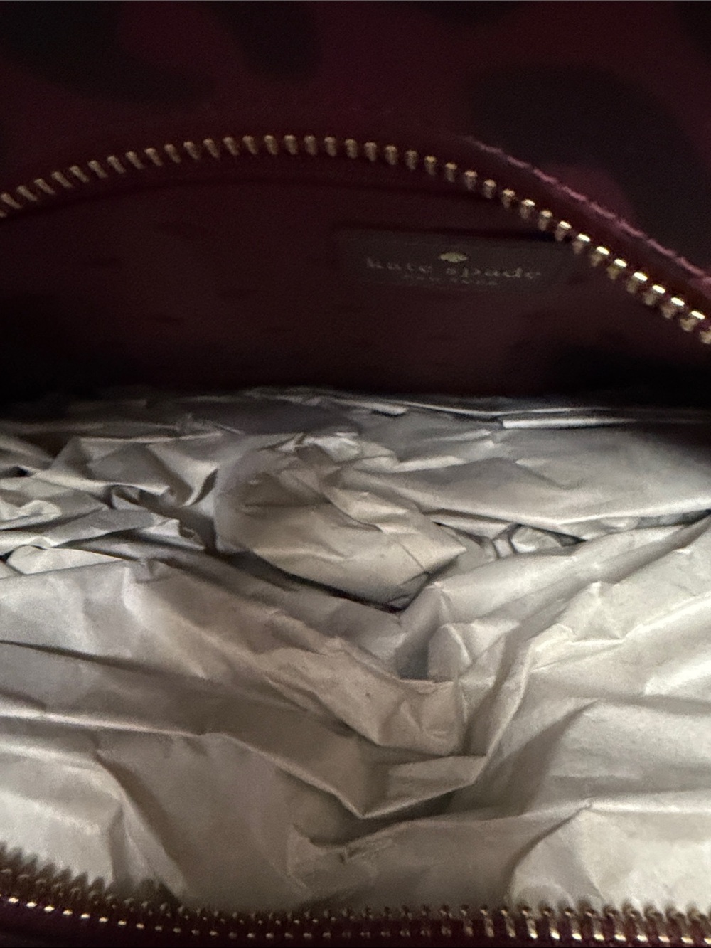 kate spade Leopard-Print Burgundy and Dark Brown Tote - Picture 3 of 4